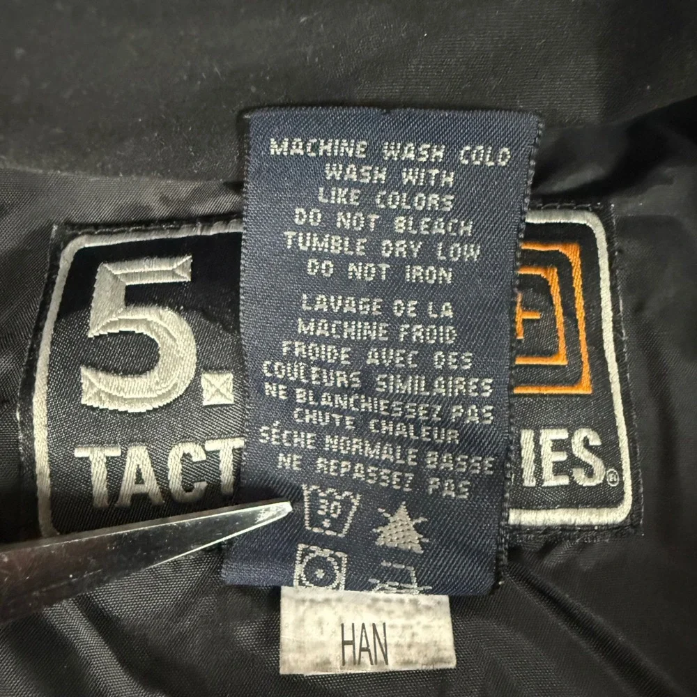 5.11 Tactical Series Black Full Zip Jacket Men's‎ XL Lightweight Windbreaker